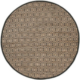 Safavieh Cape Cod 6'-0" x 6'-0" Rug in Black / Natural