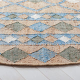 Safavieh Kilim 7'-0" x 7'-0" Rug in Natural / Blue