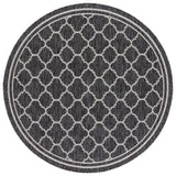 Safavieh Courtyard 6'-7" x 6'-7" Rug in Black Charcoal