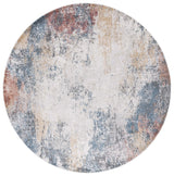 Safavieh Vogue 6'-7" x 6'-7" Rug in Ivory / Blue Rust