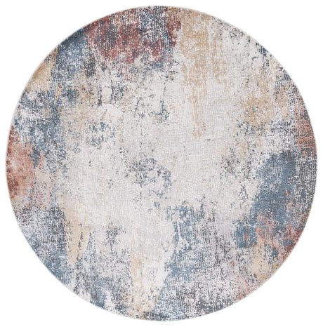 Safavieh Vogue 6'-7" x 6'-7" Rug in Ivory / Blue Rust