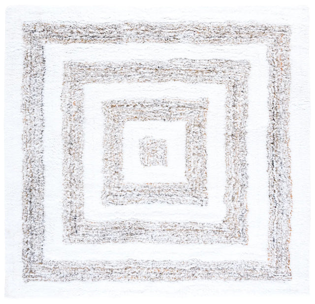 Safavieh Glory Shag 6'-0" x 6'-0" Rug in Ivory / Beige
