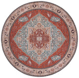 Safavieh Tucson 6'-0" x 6'-0" Rug in Aqua / Rust