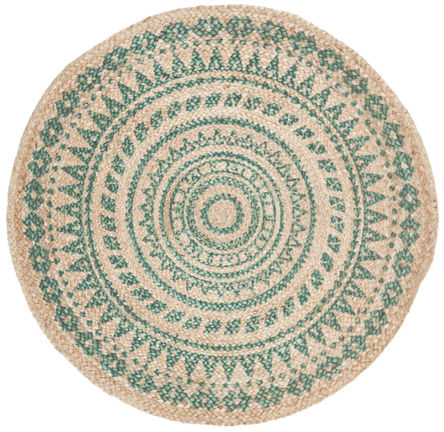 Safavieh Natural Fiber 3'-0" x 3'-0" Rug in Teal / Natural