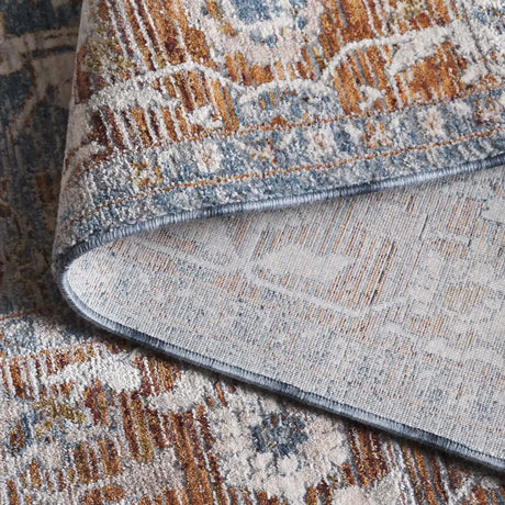 Safavieh Heirloom 700 4'-0" x 6'-0" Rug in Grey / Blue Rust