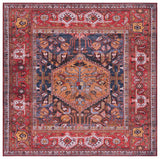 Safavieh Tucson 6'-0" x 6'-0" Rug in Navy / Rust