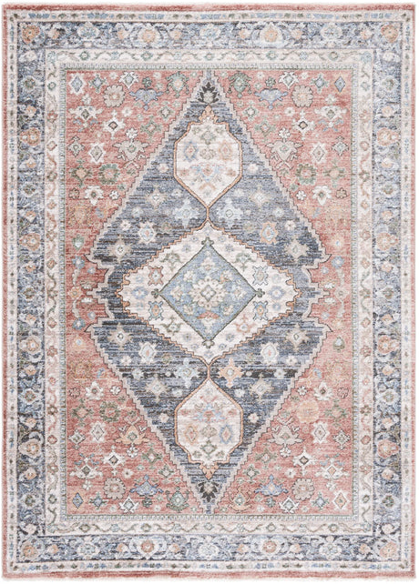 Safavieh Jasmine 4'-5" x 6'-5" Rug in Rust / Navy