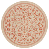 Safavieh Courtyard 5'-3" x 5'-3" Rug in Natural / Terra