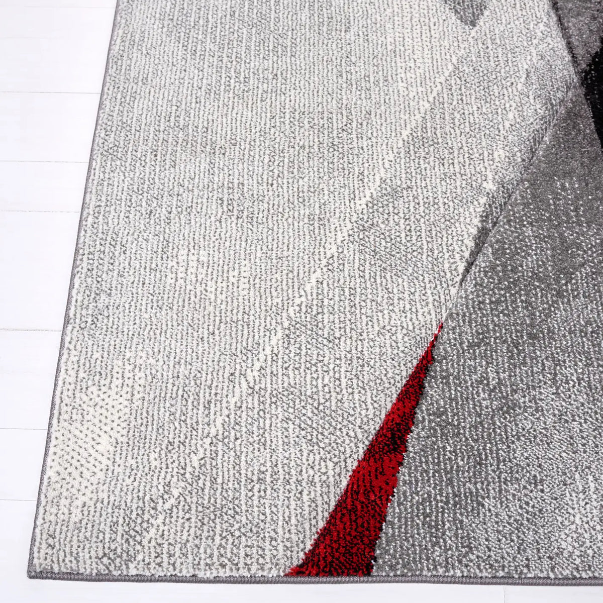 Safavieh Hollywood 4'-0" x 6'-0" Rug in Grey / Red