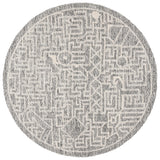 Safavieh Abstract 6'-0" x 6'-0" Rug in Charcoal / Ivory