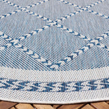 Safavieh Courtyard 6'-7" x 6'-7" Rug in Navy / Ivory