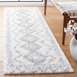 Safavieh Parma Shag 2'-3" x 8'-0" Rug in Ivory / Grey