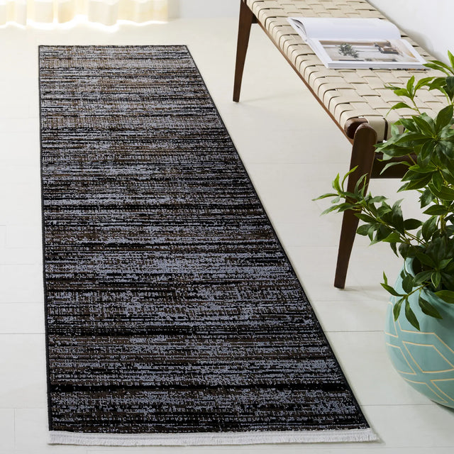 Safavieh Mila 2'-2" x 8'-0" Rug in Brown / Ivory Black