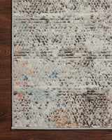 Loloi Bianca Bia-04 Grey/Multi Rugs - corner on wood