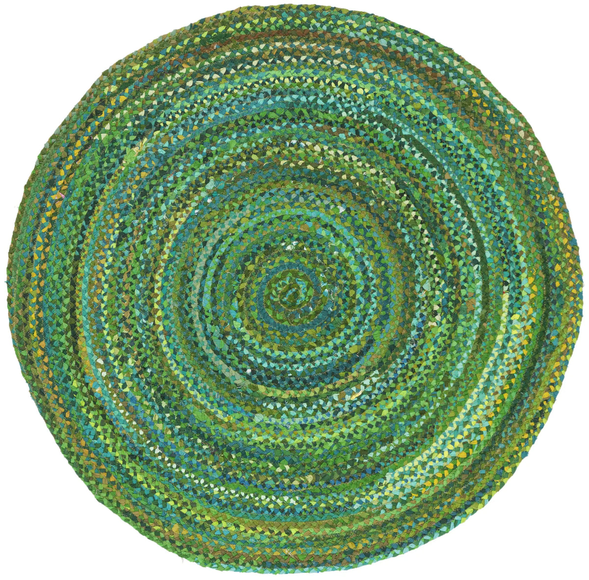 Safavieh Braided 4'-0" x 4'-0" Rug in Green