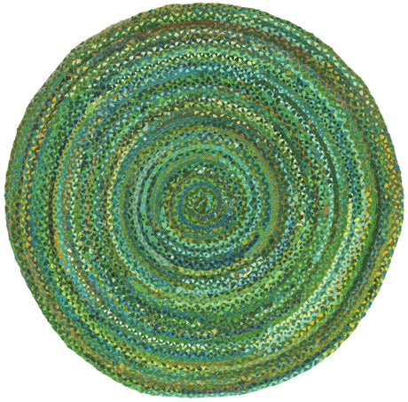 Safavieh Braided 4'-0" x 4'-0" Rug in Green