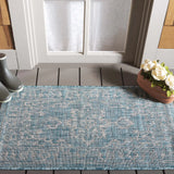 Safavieh Courtyard 2'-0" x 3'-7" Rug in Aqua / Grey