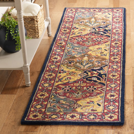 Safavieh Heritage 2'-3" x 12'-0" Rug in Multi / Navy