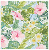 Safavieh Barbados 500 6'-6" x 6'-6" Rug in Green / Pink