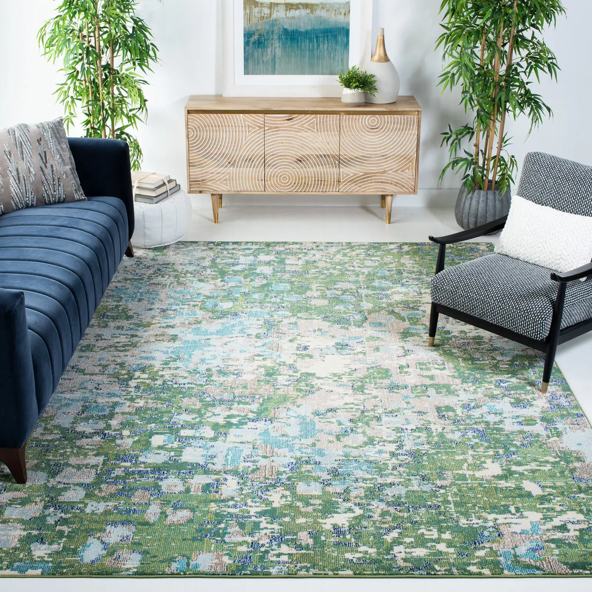 Safavieh Madison 10'-0" x 14'-0" Rug in Green / Turquoise