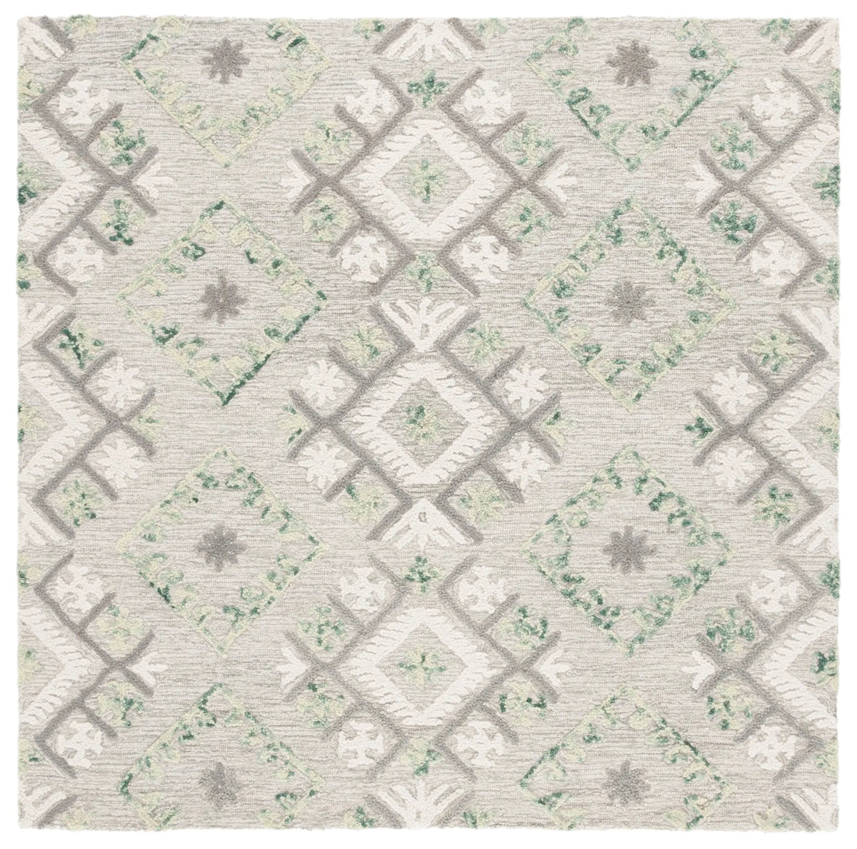 Safavieh Ebony 6'-0" x 6'-0" Rug in Ivory / Grey