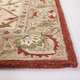 Safavieh Antiquity 4'-0" x 6'-0" Rug in Rust / Ivory