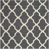 Safavieh Cambridge 6'-0" x 6'-0" Rug in Dark Grey / Ivory