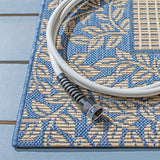 Safavieh Courtyard 4'-0" x 5'-7" Rug in Natural / Blue