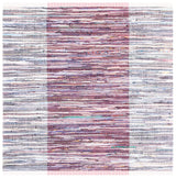 Safavieh Rag Rug 6'-0" x 6'-0" Rug in Red / Grey