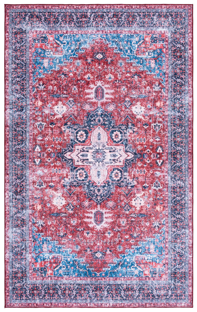 Safavieh Arizona 4'-0" x 6'-0" Rug in Red / Navy