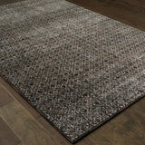 Oriental Weavers Sphinx Atlas 8048Q Black/Grey Rugs - angle detail