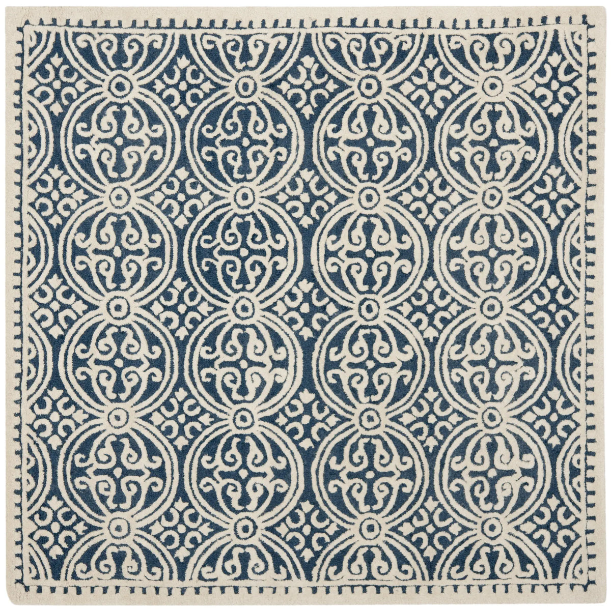 Safavieh Cambridge 6'-0" x 6'-0" Rug in Navy Blue / Ivory
