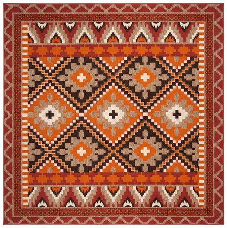 Safavieh Veranda 6'-7" x 6'-7" Rug in Rust / Red