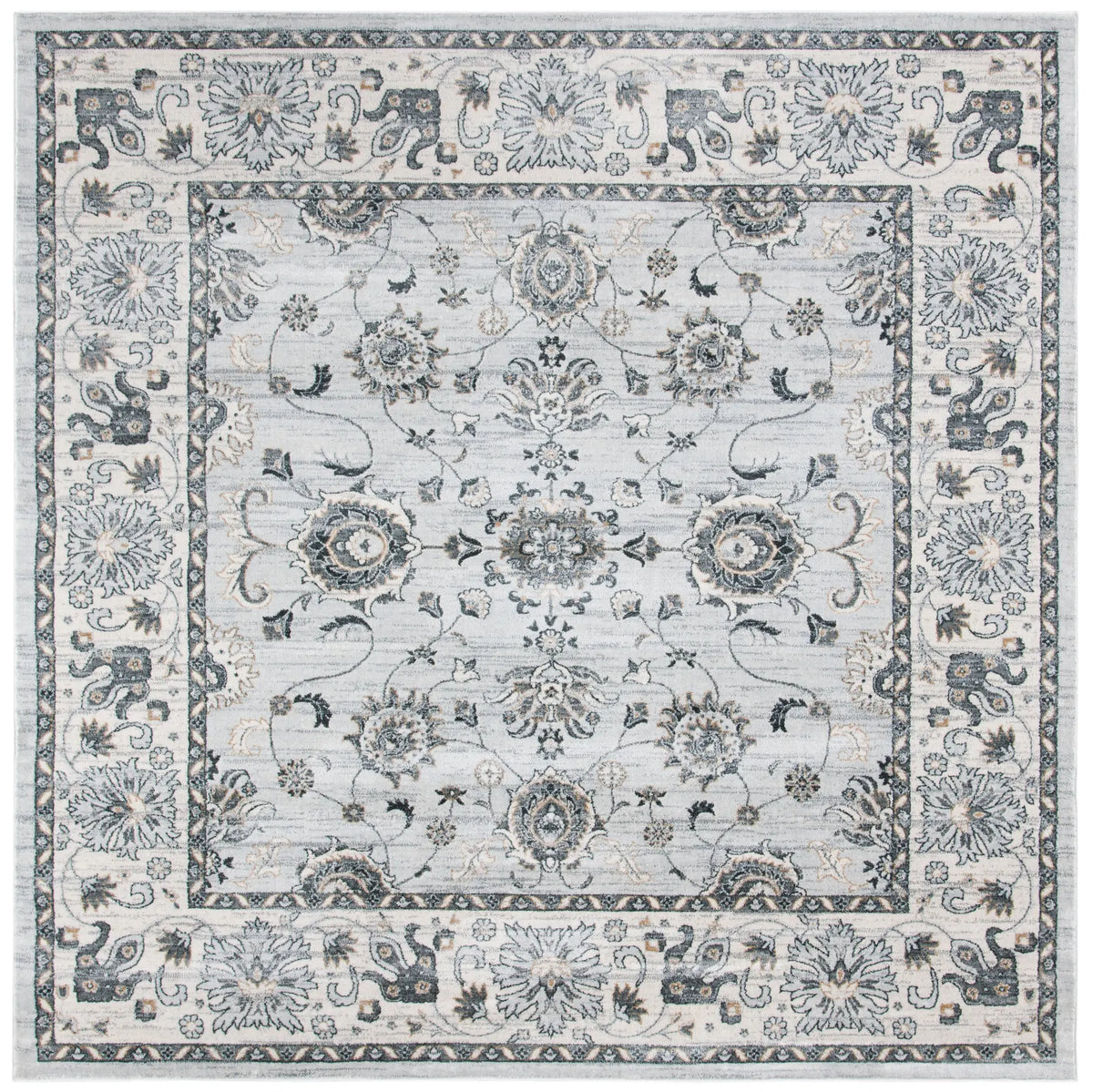 Safavieh Isabella 6'-7" x 6'-7" Rug in Light Grey / Cream