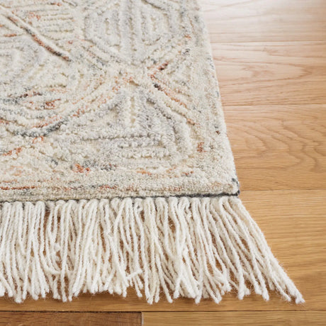 Safavieh Ikat 4'-0" x 6'-0" Rug in Ivory / Grey