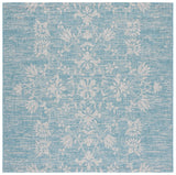 Safavieh Courtyard 6'-7" x 6'-7" Rug in Aqua / Grey