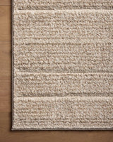 Loloi Silas Sla-03 Oatmeal/Clay Rug - corner on wood