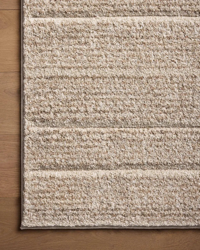 Loloi Silas Sla-03 Oatmeal/Clay Rug - corner on wood