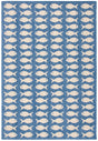 Safavieh Courtyard 4'-0" x 5'-7" Rug in Blue / Beige