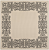 Safavieh Courtyard 7'-10" x 7'-10" Rug in Sand / Black