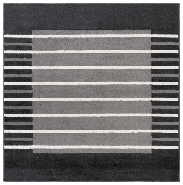 Safavieh Pyramid 6'-7" x 6'-7" Rug in Grey / Ivory Black