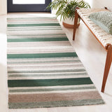 Safavieh Dhurries 2'-6" x 8'-0" Rug in Green / Grey