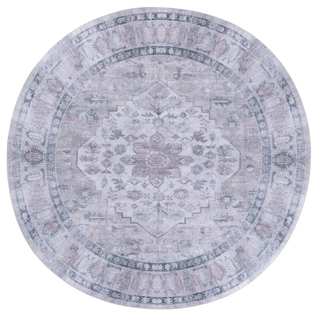 Safavieh Tucson 6'-0" x 6'-0" Rug in Grey / Light Fuchsia