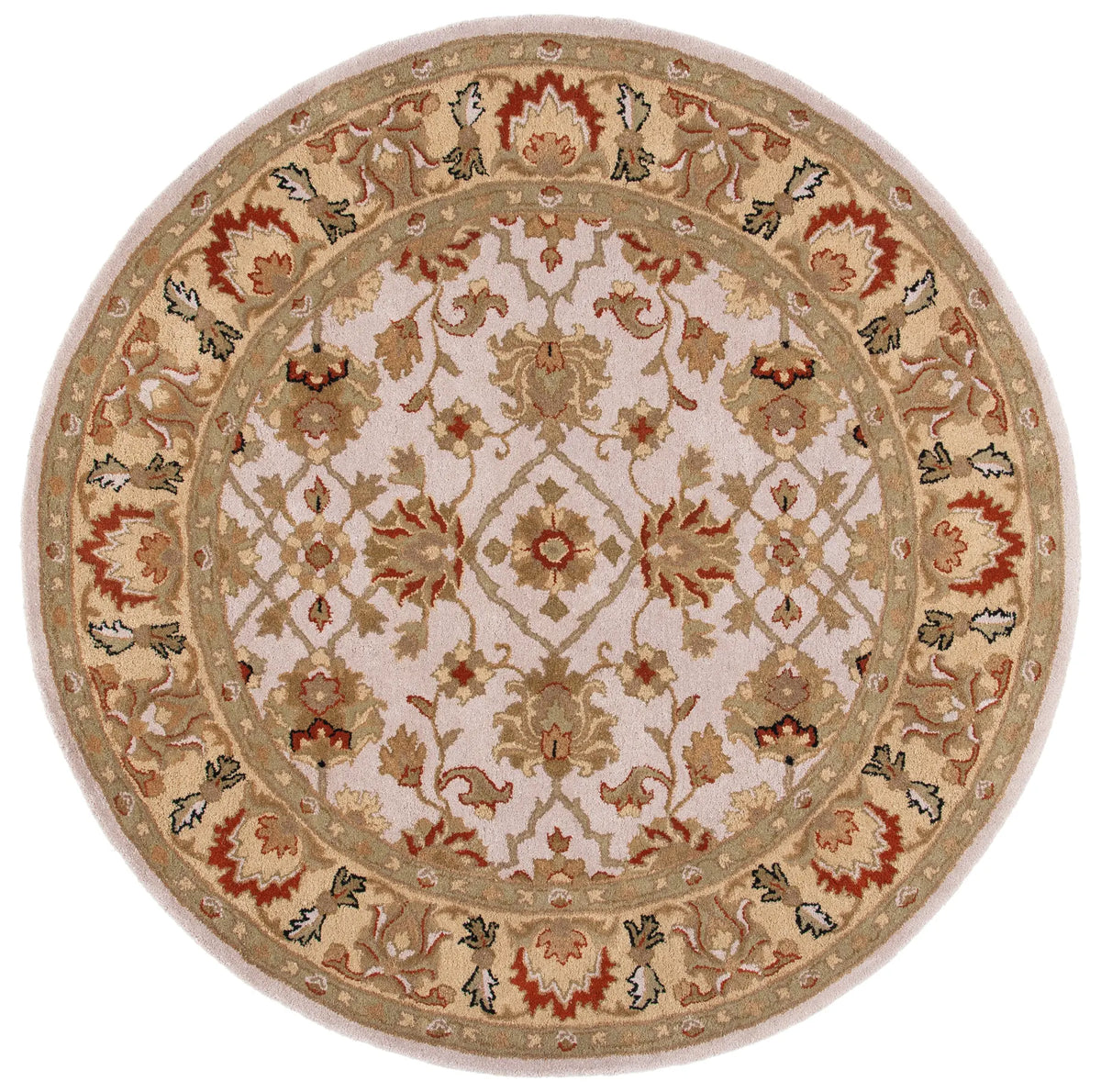 Safavieh Heritage 6'-0" x 6'-0" Rug in Ivory / Light Gold