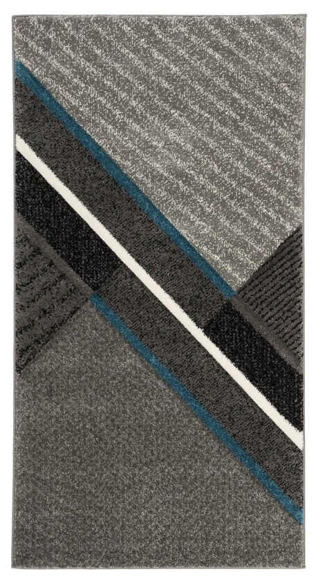Safavieh Hollywood 2'-7" x 5'-0" Rug in Grey / Teal
