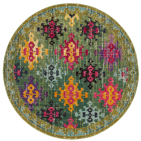 Safavieh Monaco 6'-7" x 6'-7" Rug in Green / Multi