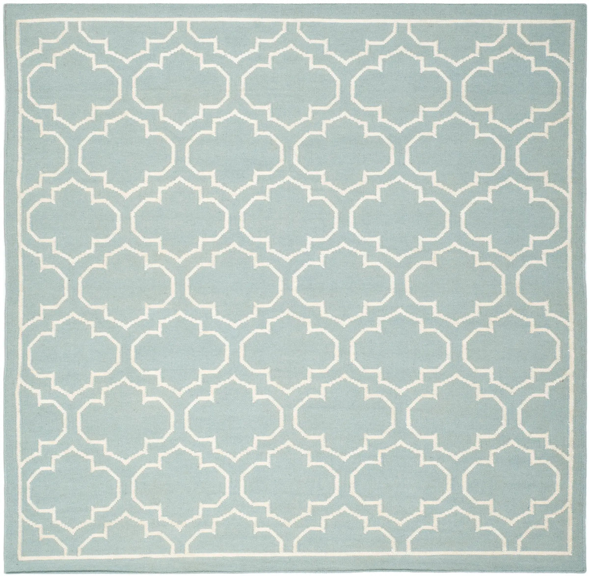 Safavieh Dhurries 7'-0" x 7'-0" Rug in Blue / Ivory