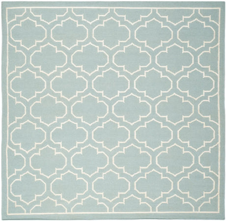Safavieh Dhurries 7'-0" x 7'-0" Rug in Blue / Ivory