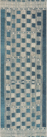 Loloi Mika Mik-08 Blue / Ivory Rugs - runner flat