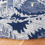 Safavieh Ikat 6'-0" x 6'-0" Rug in Blue / Ivory